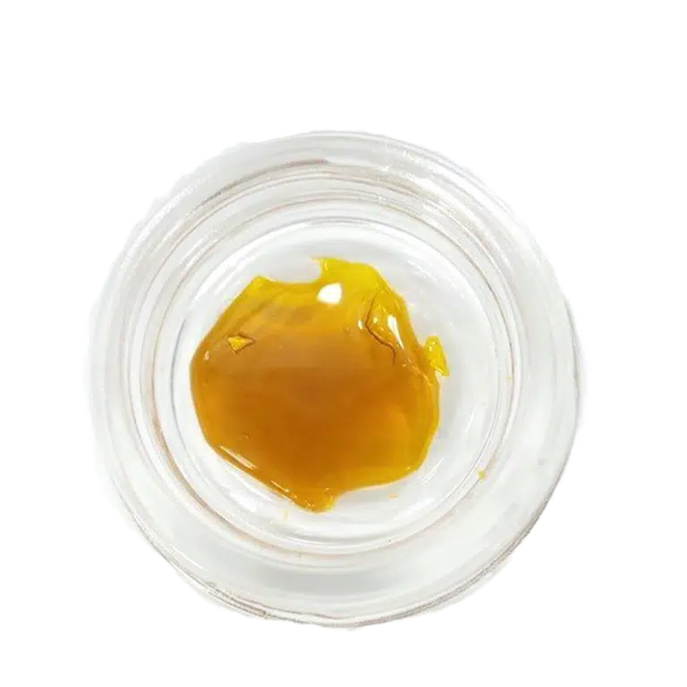 Glass jar of 10-OH-HHC cannabinoid extract for bulk CBD, CBN, CBT, CBG, and THC products.