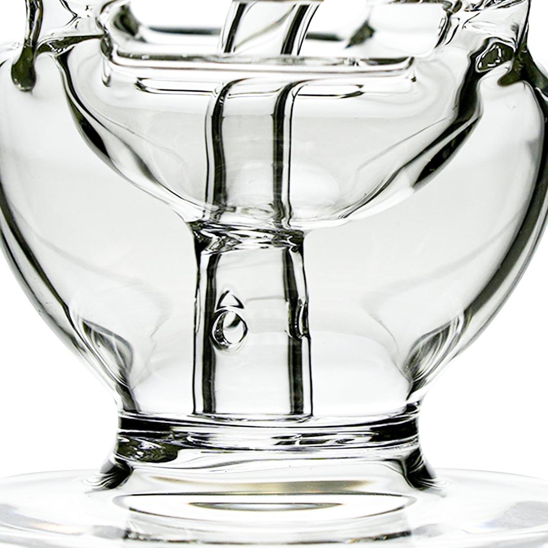 Glycerin coil cooling system inside Freeze Pipe Mini Dab Rig, showing chilled airflow and percolation for cooler vapor.