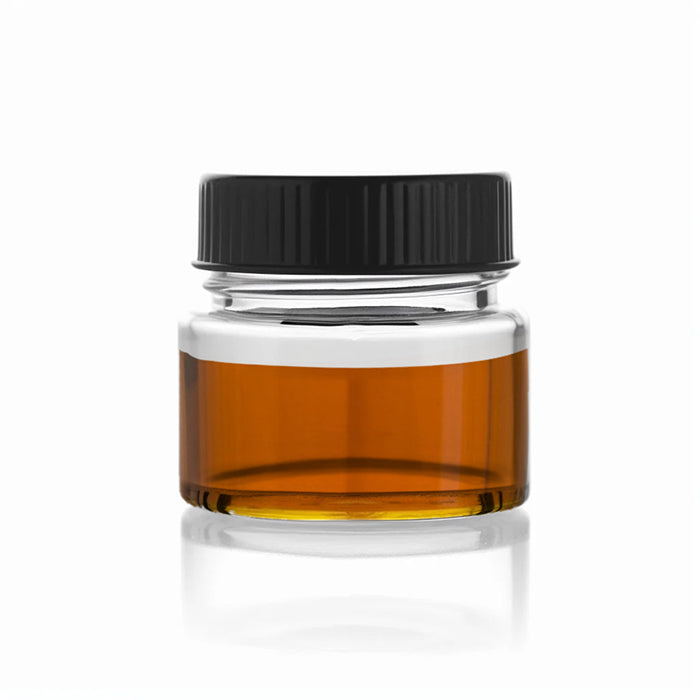 Premium Delta 8 Distillate in glass jar, 89.7% potency, bulk CBD, CBN, CBT, CBG, THC, Go North Hemp quality assurance.