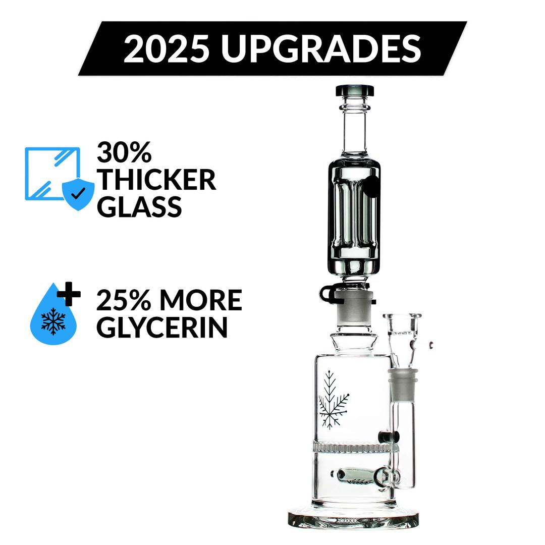 Freeze Pipe Mini Bong 2025 upgraded model with 20% larger glycerin chamber