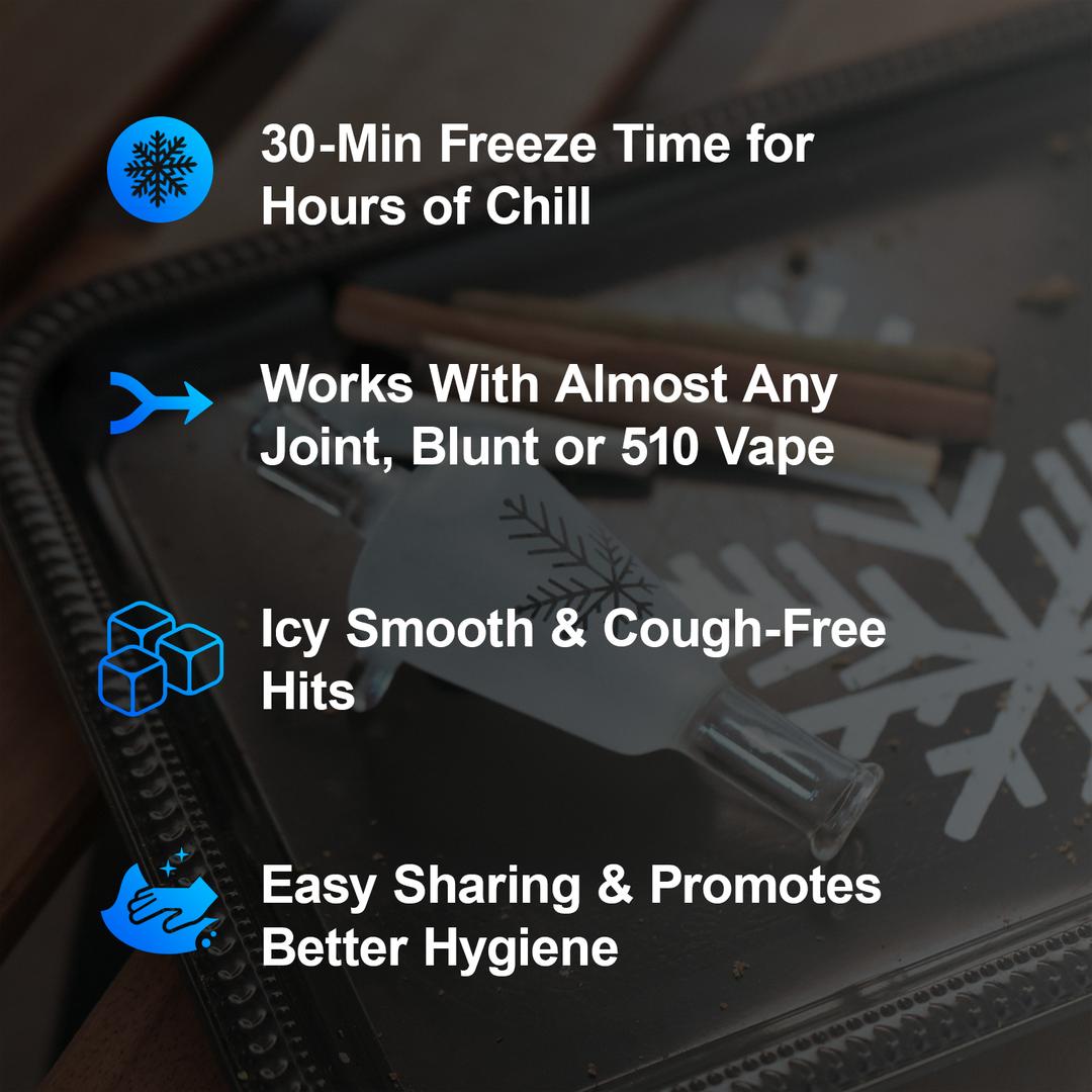 Freeze Pipe Joint Chiller Pro — 30-minute freeze time, smoother airflow, and easy attachment for chilled hits.